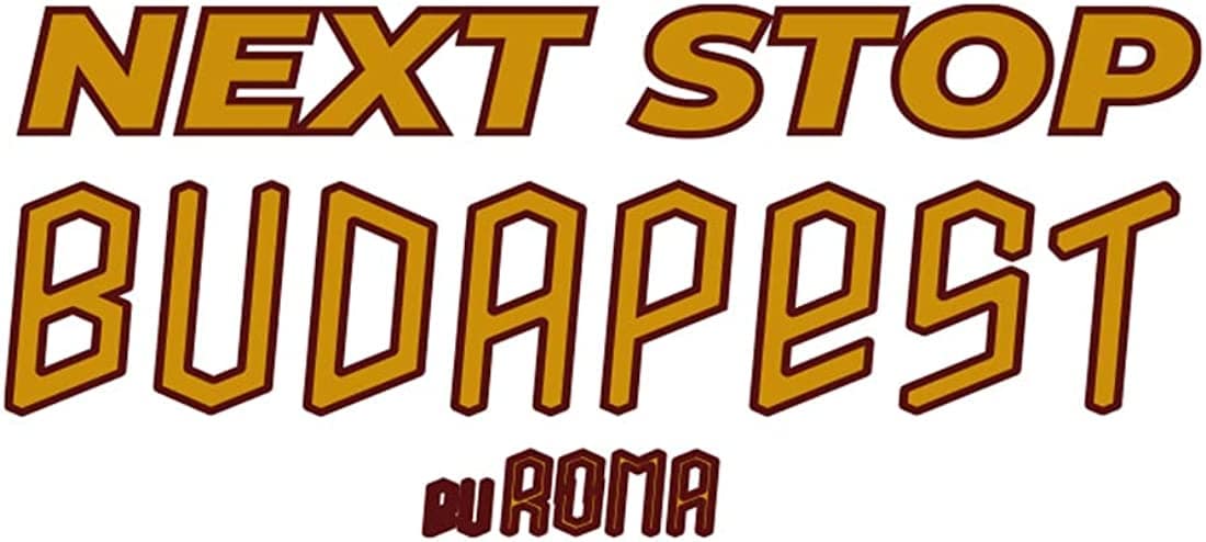 Settantallora - Felpa Cappuccio Uomo T-Shirt celebrativa Finale Europa League Roma. Maglia Next Stop Budapest euROMA per Veri - immagine 5