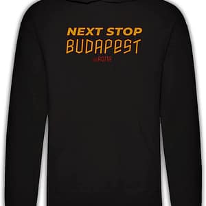 Settantallora - Felpa Cappuccio Uomo T-Shirt celebrativa Finale Europa League Roma. Maglia Next Stop Budapest euROMA per Veri