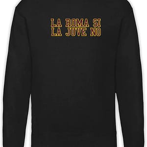 Settantallora - Felpa Girocollo T-Shirt Supporter la Roma Si la Juve No. Maglietta celebrativa Europa Conference League