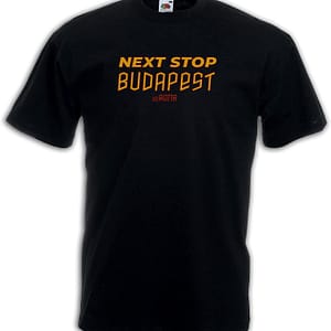 Settantallora - T-Shirt Maglietta T-Shirt celebrativa Finale Europa League Roma. Maglia Next Stop Budapest euROMA per Veri