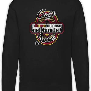 Settantallora - Felpa Girocollo caffè Josè - Aroma Intenso nel Finale!Omaggia i Colori giallorossi per l'EuropaLeague