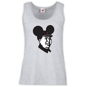 Canottiera Donna - J111 Mickey Mao tse tung Ironico Topolino Comunismo