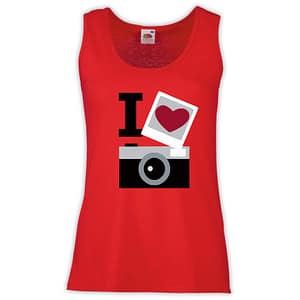 Canottiera Donna - J126 Macchina Fotografica Foto Amore Fotografia