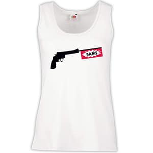 Canottiera Donna - J134 Pistola Fuoco Funny Bang Gun ironic