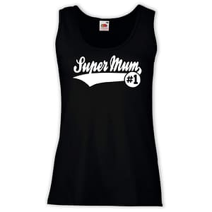 Canottiera Donna - J143 Super Mum #1 Mamma Mama Maman Mutter Matka Moeder