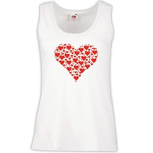 Canottiera Donna - J147 Cuore Heart Amore Love San Valentino