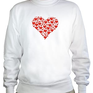 Felpa Girocollo - J147 Cuore Heart Amore Love San Valentino