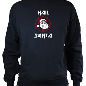 Felpa girocollo Uomo - Hail Santa Heavy Metal Inspired