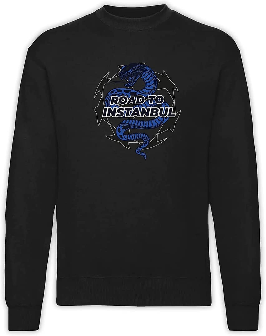 Settantallora - Felpa Girocollo T-Shirt celebrativa Finale Champions League Internazionale Milano. Maglia Road to Instabul 10