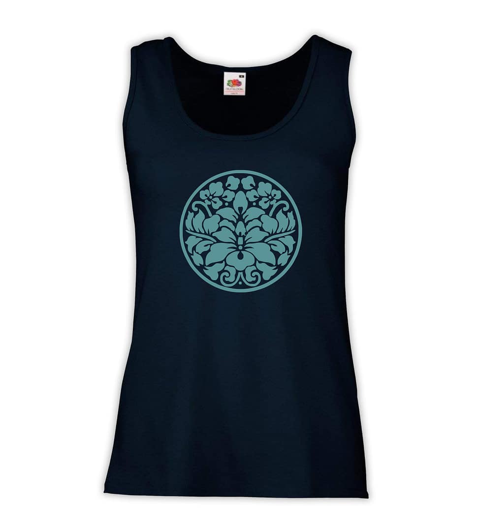 Canottiera Donna - J115 Fiore di loto blu utpala Tibet Buddismo