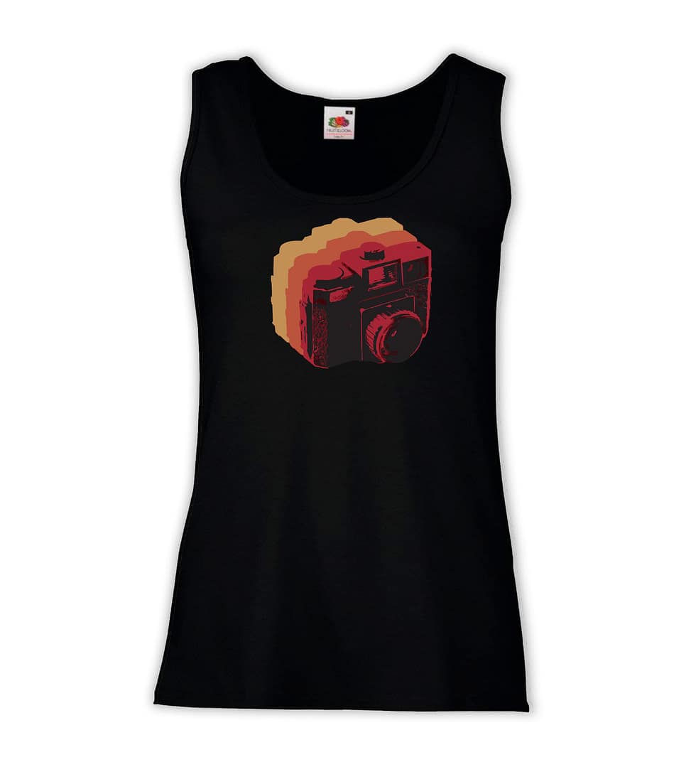 Canottiera Donna - J123 Macchina Fotografica Foto retrò Love Photograph