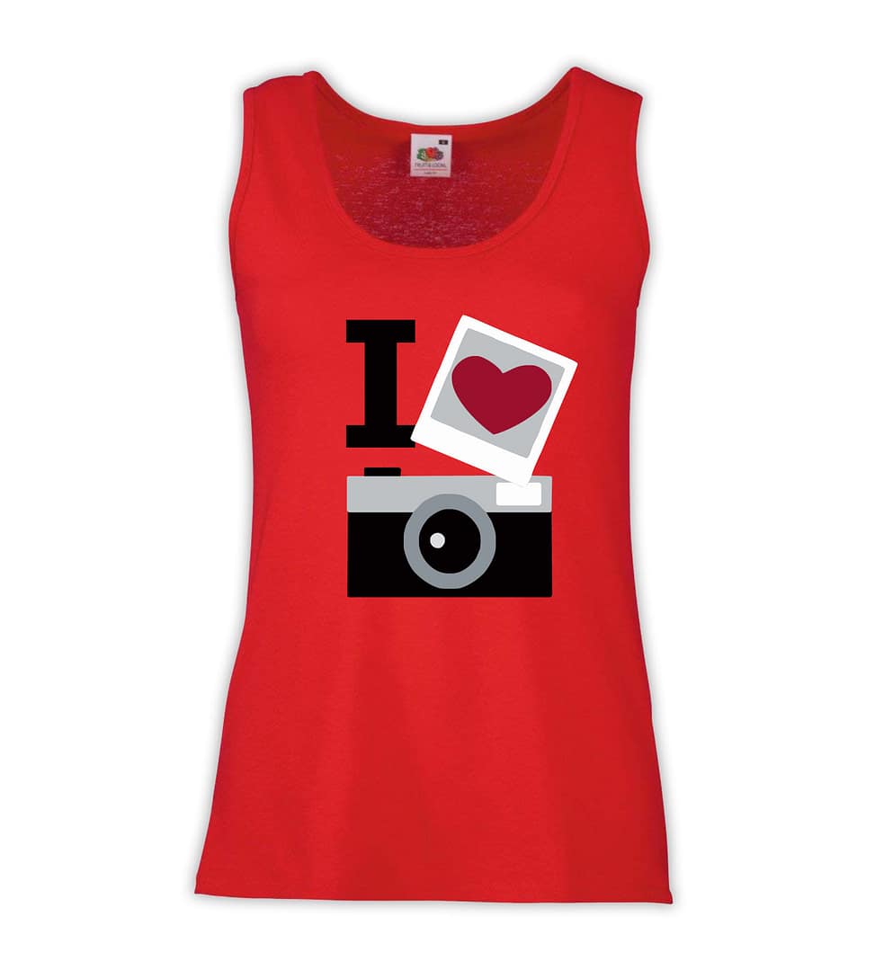 Canottiera Donna - J126 Macchina Fotografica Foto Amore Fotografia