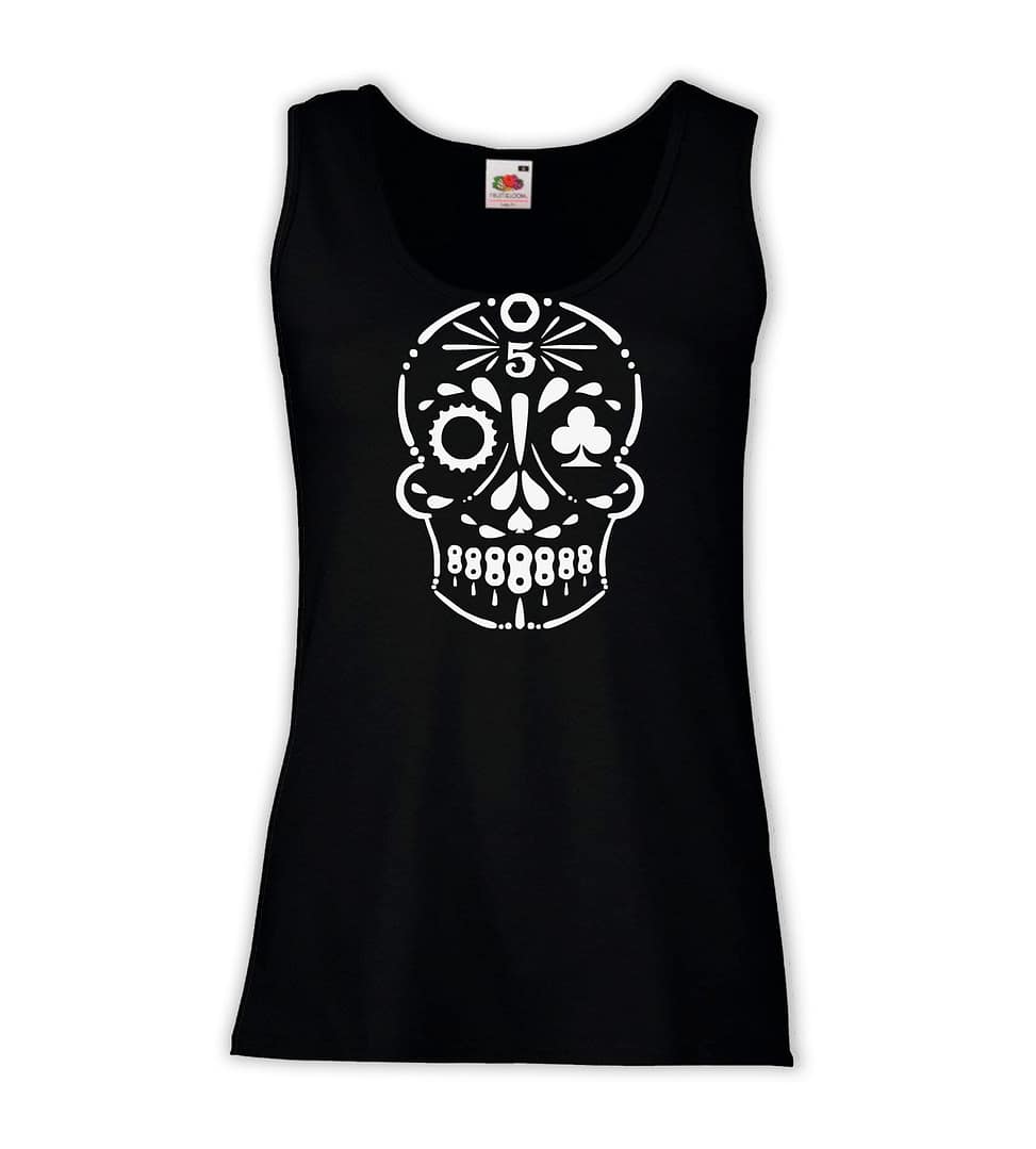 Canottiera Donna - J27 Bicycle mexican skull Teschio