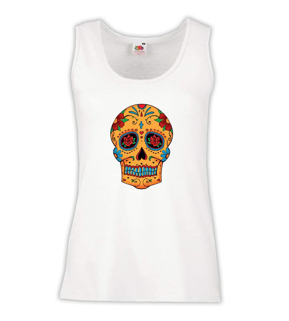 Canottiera Donna - J33 Mexican Sugar Skull Tattoo Day of the Dead 1 Canottiera Donna - J33 Mexican Sugar Skull Tattoo Day of the Dead