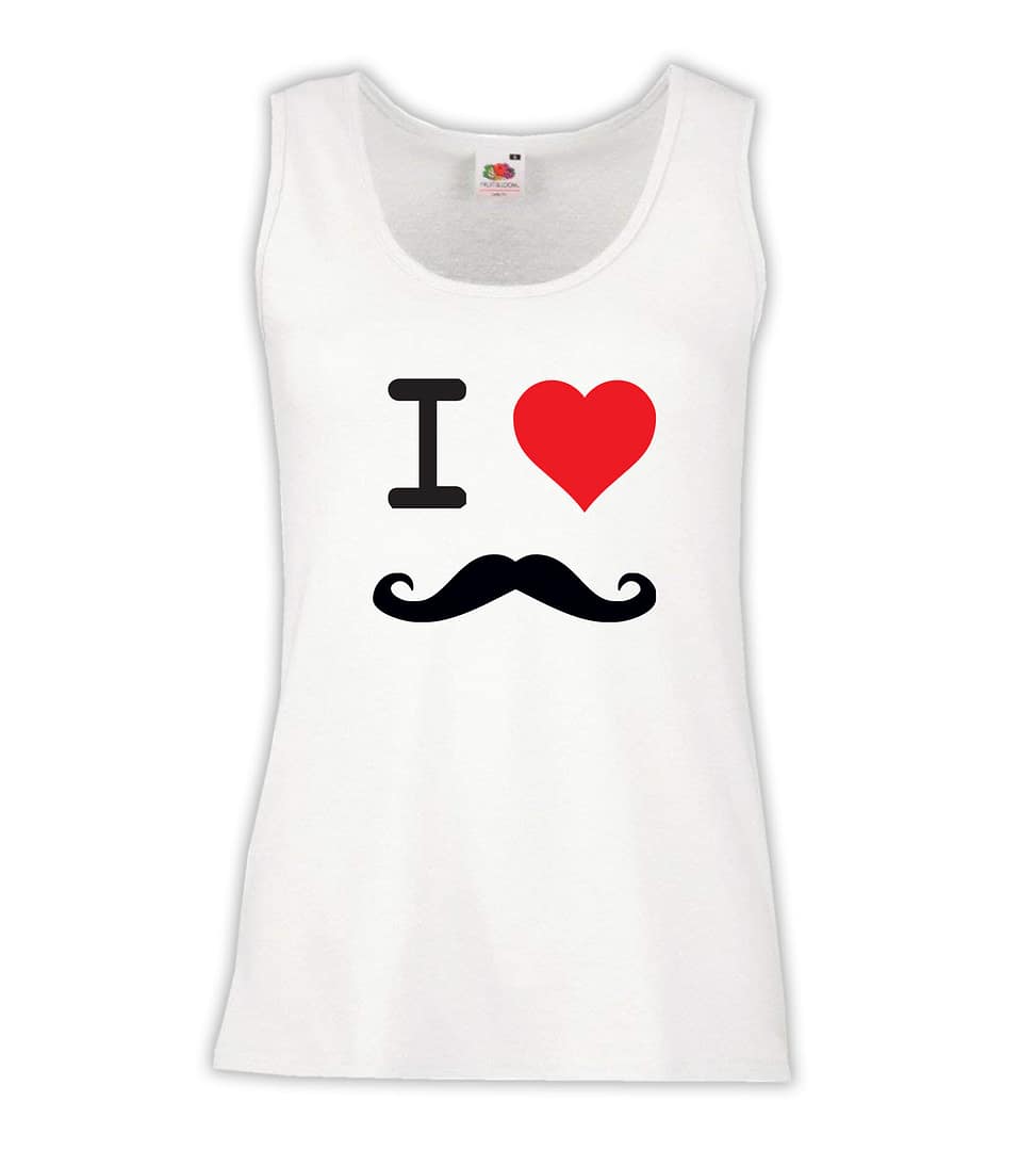 Canottiera Donna - J39 I love Mustache