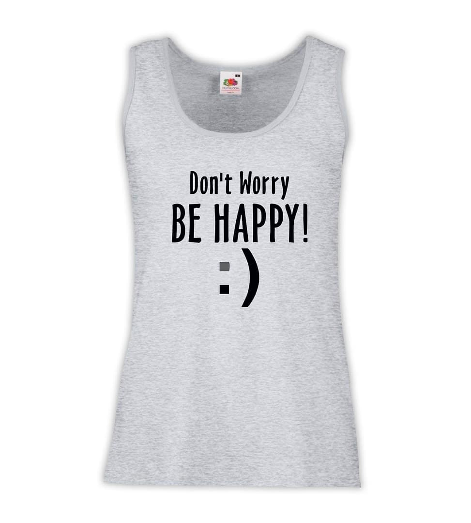 Canottiera Donna - J83 Don't worry be happy! 1 Canottiera Donna - J83 Don't worry be happy!