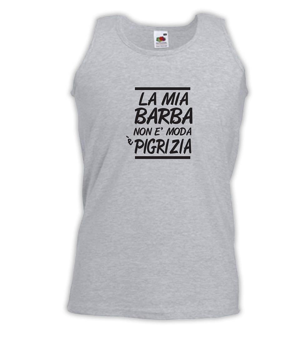 Canottiera Uomo - J91 La mia barba non è moda è pigrizia 1 Canottiera Uomo - J91 La mia barba non è moda è pigrizia