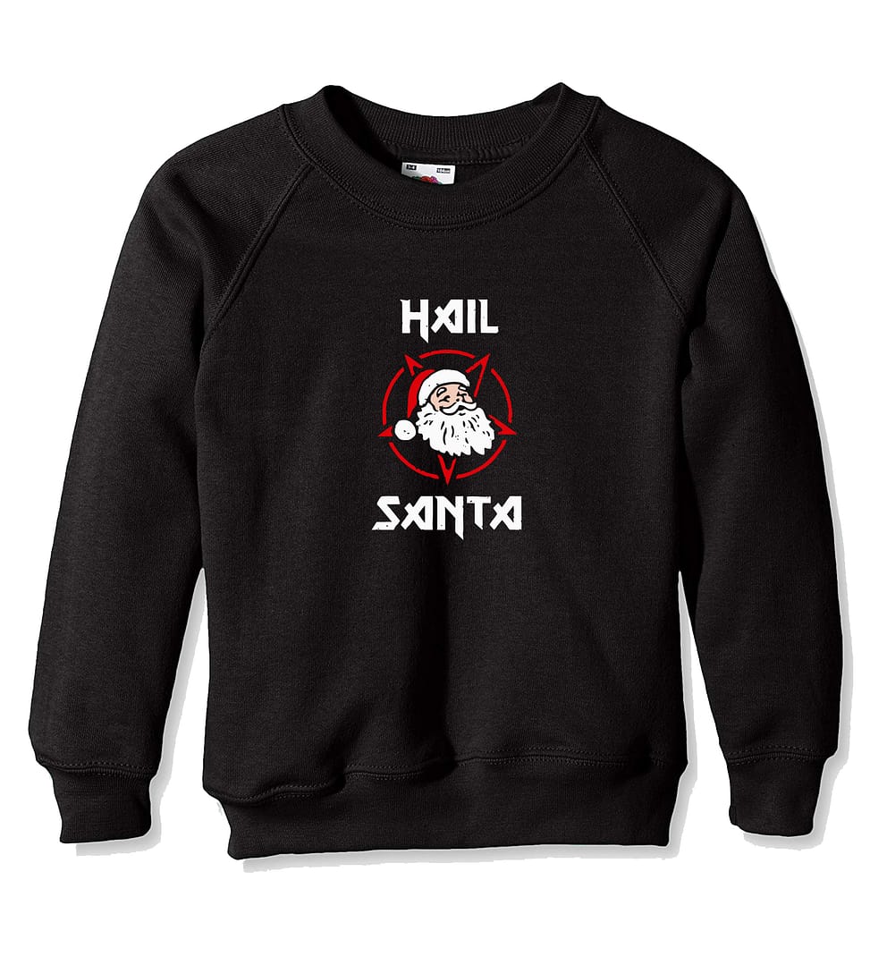 Felpa girocollo bambino - Hail Santa Heavy Metal Inspired