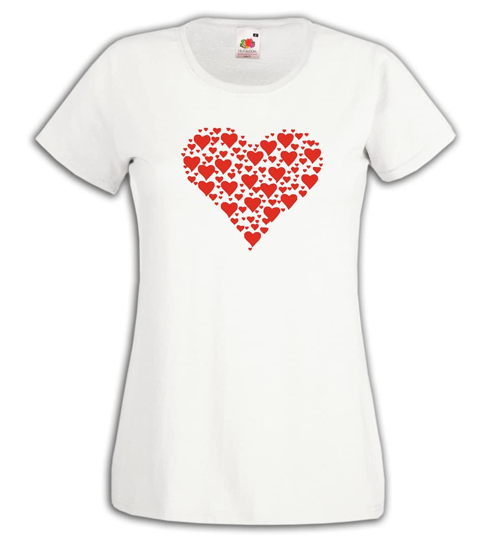T-shirt Donna - J147 Cuore Heart Amore Love San Valentino 1 T-shirt Donna - J147 Cuore Heart Amore Love San Valentino