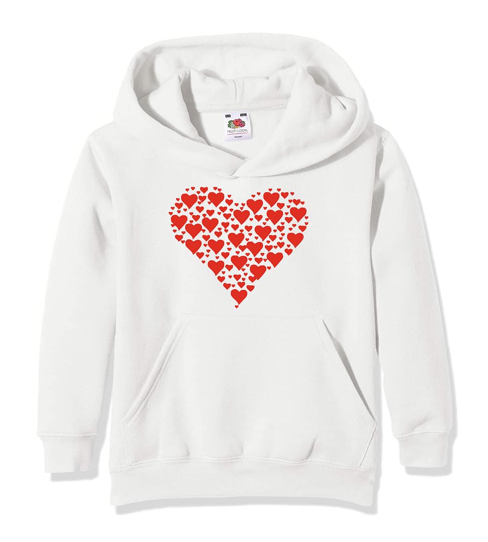 Felpa Cappuccio Bambino- J147 Cuore Heart Amore Love San Valentino 1 Felpa Cappuccio Bambino- J147 Cuore Heart Amore Love San Valentino