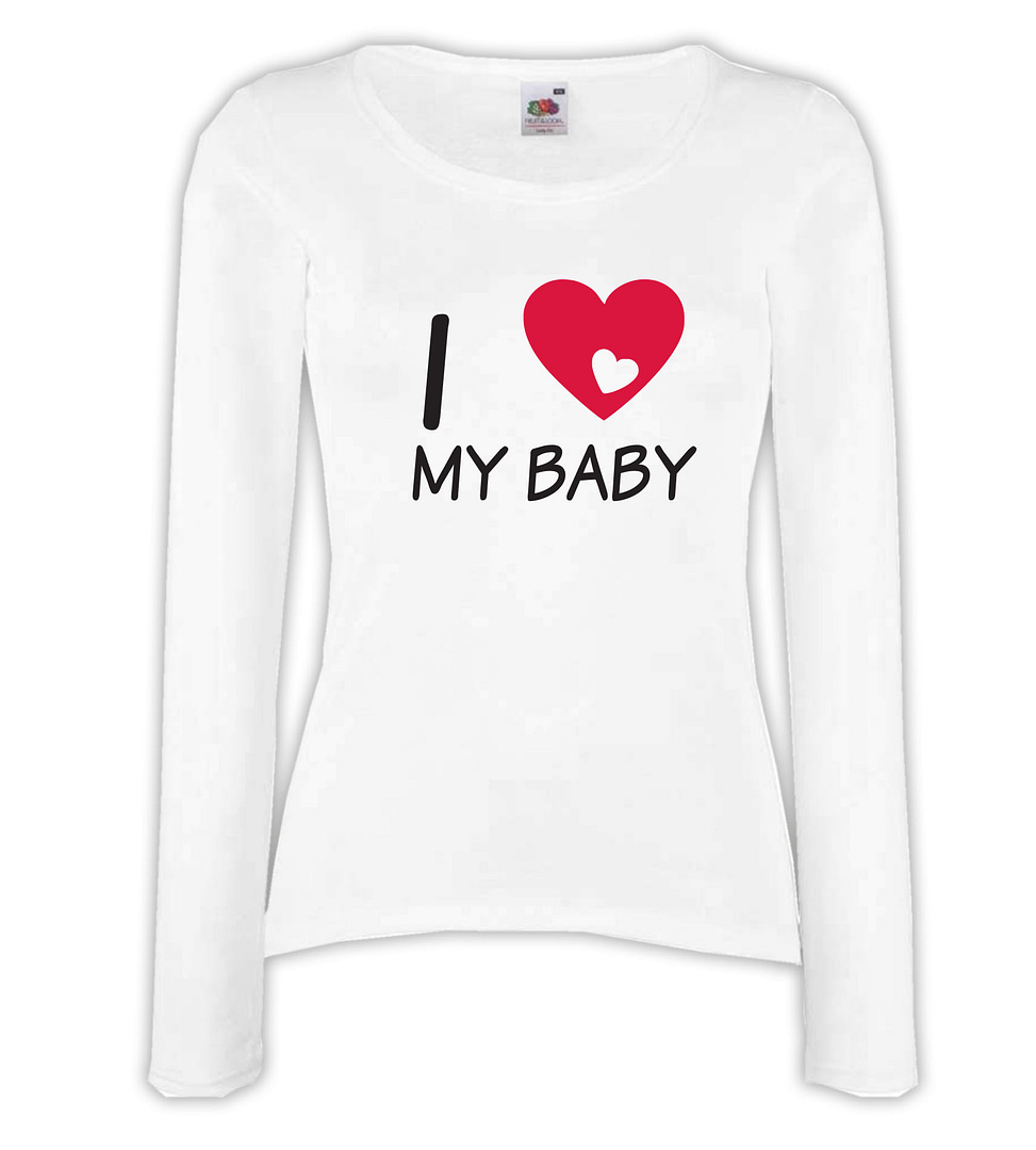 T-shirt manica lunga Donna - J146 I Love my Baby 1 T-shirt manica lunga Donna - J146 I Love my Baby