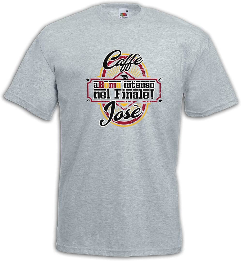 Settantallora - T-Shirt Maglietta caffè Josè - Aroma Intenso nel Finale!Omaggia i Colori giallorossi per l'EuropaLeague - immagine 20