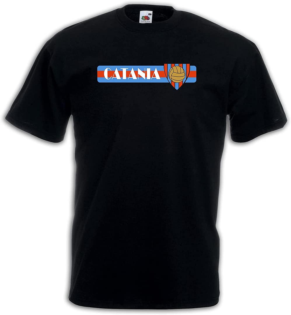 Settantallora - T-Shirt Maglietta Maglia Must Have PE RI Veri Supporter del Catania con Stemma inspirato ai Colori della Città
