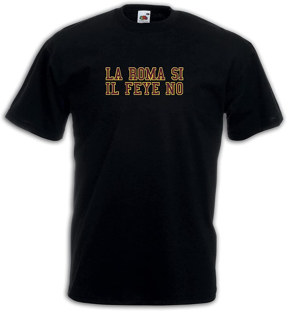 Settantallora - T-Shirt Maglietta T-Shirt Supporter Ultras Roma Si Il Feye No. Maglie celebrativa Conference League